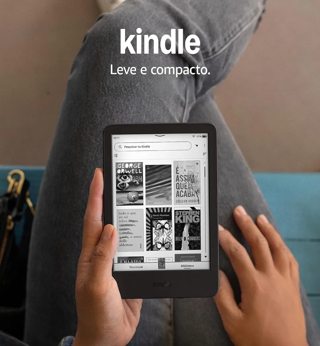 Kindle 16 GB (modelo 2024) - Leve e compacto, com tela antirreflexo, trocas de página rápidas, luz frontal ajustável e bateria de longa duração - Cor Preta